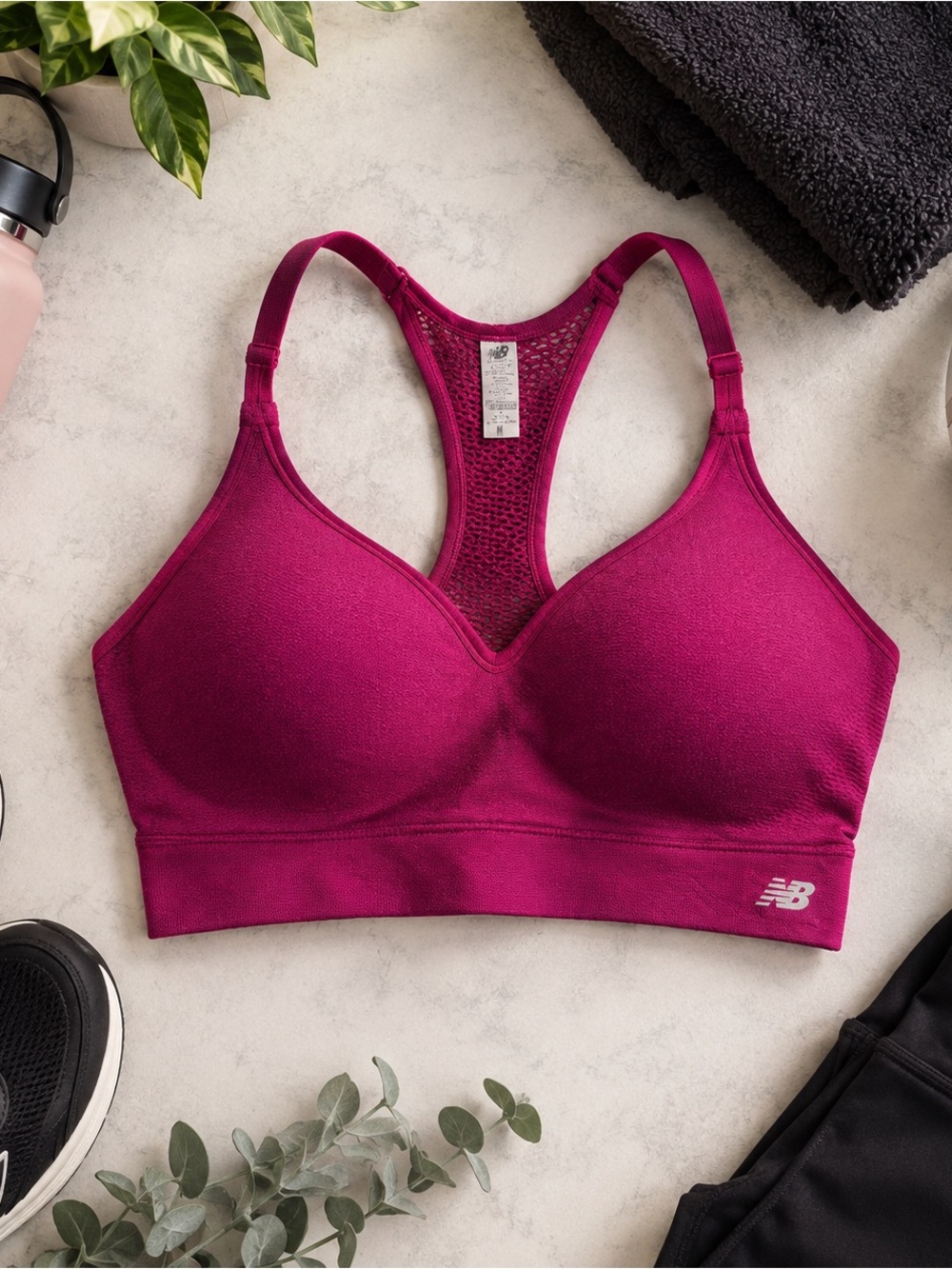 New Balance Women's Magenta Support Sports Bra